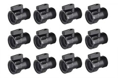 12 PCS 3/4” Plastic Garden Hose Shut Off Valve,Water Shut-Off Ball 12 Valves