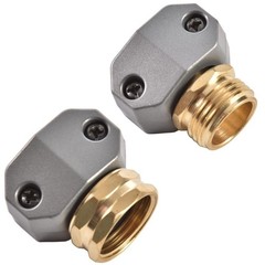 Sanpaint Garden Hose Repair Female Coupling+Male Coupling(4 Pack), Brass