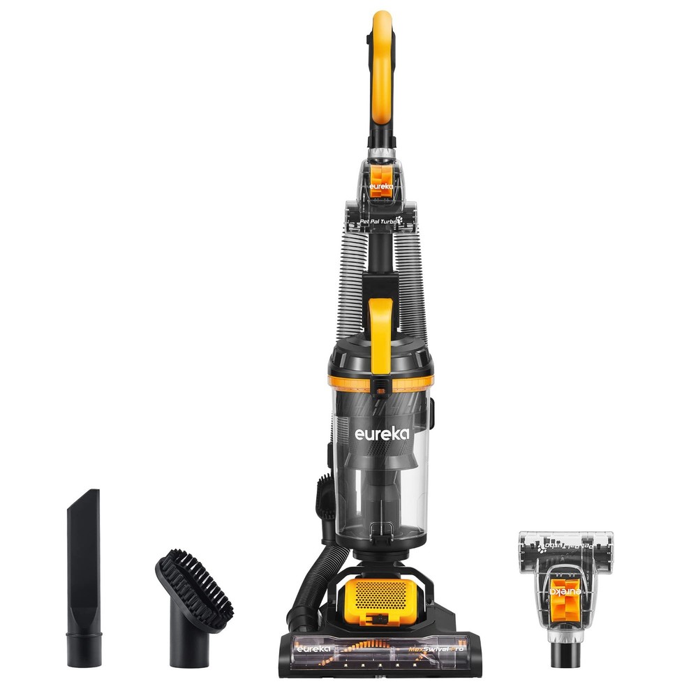 Eureka Powerful Upright Vacuum MaxSwivel Pro NEU350 with Pet Tool, Yellow