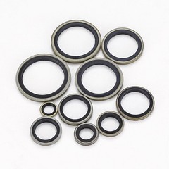 qxayxa 160 Pcs Bonded Seal Washers, Automotive Self-Centered black