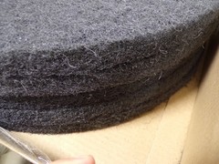 Tough Guy 402W04 Stripping Pad, Black, Size 20″, Round, Pk5 (G)