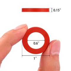 Sanpaint 40 Pieces Garden Hose Washers Rubber 3/4-inch(40 PCS), Red