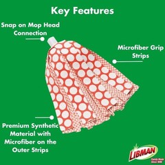 Libman Wonder Mop Head Replacement | Absorbent Microfiber | Self Wringing | B…