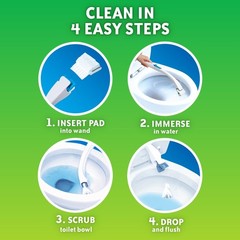 Scrubbing Bubbles Flushable Toilet Bowl Wand Cleaner 10 Count (Pack of 12)