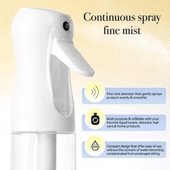 RMNJPW 3Pcs Continuous Spray Bottles For 200 milliliters, 200ml Clear*3