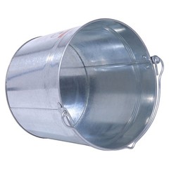 Zoro Select Bkt-Gal-500 5 Gal Round Tapered Bucket, Silver, Steel