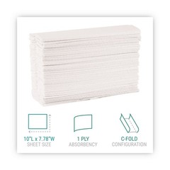 Windsoft 101 10.2″ x 13.25″ 1-Ply C-Fold Paper Towel – WT (200/PK, 12 PK/CT) New