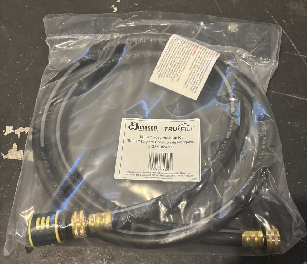 SC Johnson TruFill 684503 Hose Hook-Up Kit 1/2” I.D. 200 PSI
