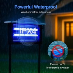 Outdoor Patio Solar Mosquito Lamp 20W – Electric Bug Zapper for Garden Yard
