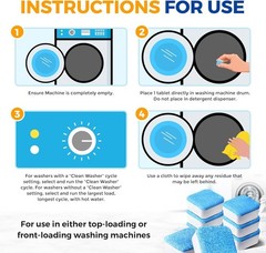 Washing Machine Cleaner Tablets 24 pack Powerful Descaler -Deep Cleaning for…