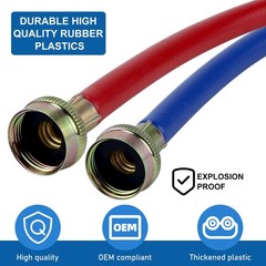 6FT Washer Water Line/Rubber Washing Machine Hoses 6FT,Universal Washing Mach…