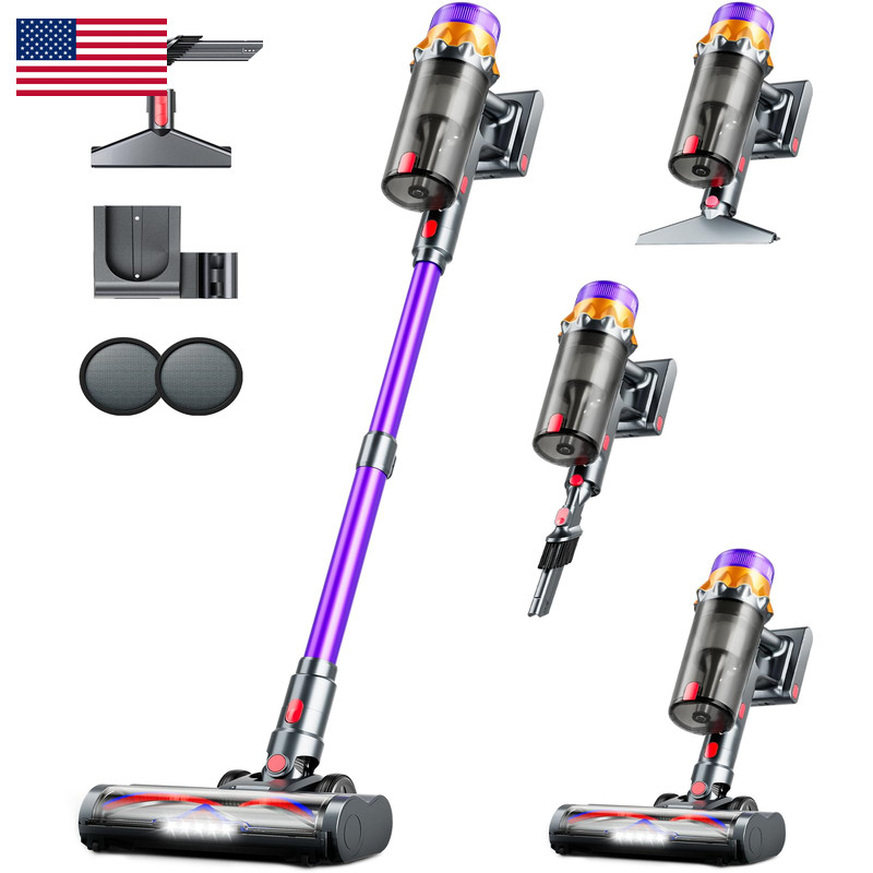 Rendow Cordless Vacuum Cleaner 500W 50Kpa 60Mins Vacuum Cleaners For Home