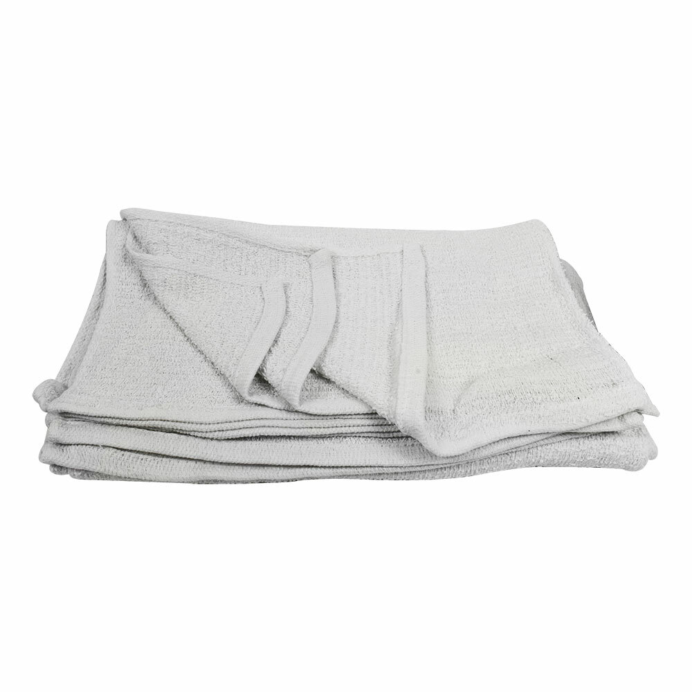 PT727 14 Inch x 17 Inch White Terry Mop Towel – 100% Cotton – 3/Pack