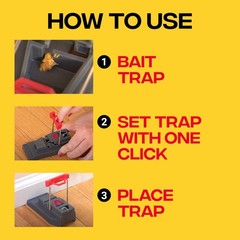 Victor M123SSR Quick-Kill Easy Set Mouse Trap, 6 Reusable 6 Traps, Gray