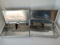 2 Pk Victor Tin Cat Solid Lid Multicatch HUMANE Mouse Trap M310 Up 2-30 Mice Ea.