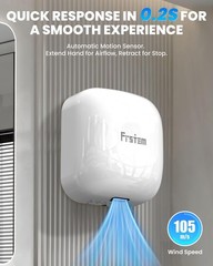 1800W Commercial Hand Dryer, Automatic High Speed Hand Dryer Machine White