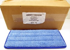 CASE 12 Golden Star AMM11HDBW 11″ Blue Microfiber Mop Head Heavy Duty Wet 5″x11″