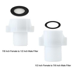 XINSENYUE 7/8” Female Pipe Adapter to 1/2” Male, 1/2″ 1.5 inch long, white
