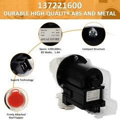 AMI PARTS 137221600 Washer Drain Pump fit for Kenmore Black White Red