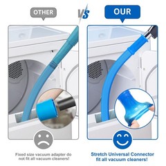 Sealegend Dryer Vent Cleaner Kit Vacuum Hose Attachment 31.5 Inch, Blue