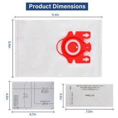 20 Packs 3D Airclean FJM Vacuum Cleaner Bags Replacement for 20 pack, white