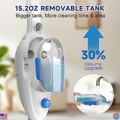 10-in-1 Steam Mop & Handheld Steamer for Vinyl, Carpet, Tile – 23ft Cord, 15oz