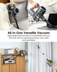 Verslife Cordless Vacuum Cleaner 500W/40Kpa Lightweight Stick Vacuum Up To 40