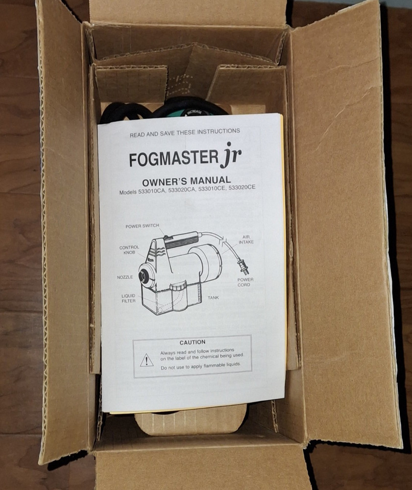 Fogmaster Jr. Electric Fogger Older Control New Virgin Tank 533010CA