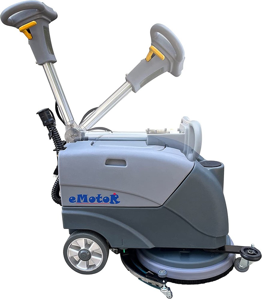 Emotor 15” Brush Foldable Walk Behind Hand Push Floor Scrubber Machine