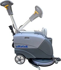 Emotor 15” Brush Foldable Walk Behind Hand Push Floor Scrubber Machine