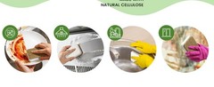 12 Count Plant-Based Kitchen Spons, postable Cellulose Spon,