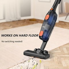Candy Corded Stick Vacuum Cleaner, Powerful Suction Handheld Standard, Black