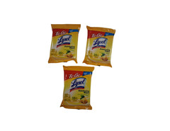 Lysol Wipes Travel Pack 15ct per Pack, Lemon & Lime Scent, 3 packs (45 wipes)