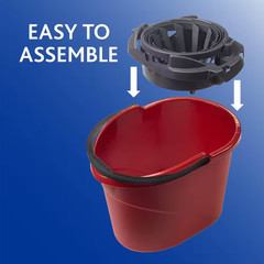 Quick Wring Mop Bucket with Torsion Wringer – 2.5 Gal. (6-Pack)