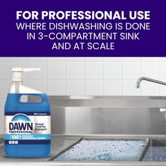 Dawn PRO Manual Pot and Pan Detergent, Dish Soap 128 Fl Oz (Pack of 4), Blue