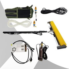 Roof/ Solar Panel Electric Cleaning Roller Brush (110V, 150W, 5m Pole)