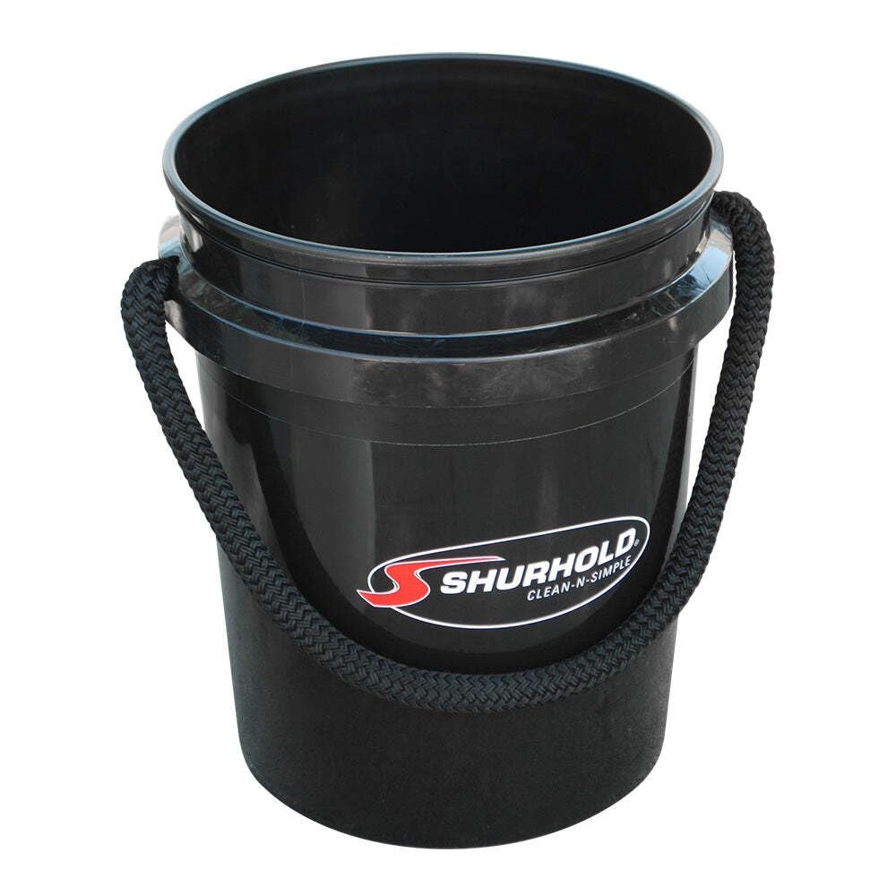 Shurhold 5 Gallon Black Rope Handle Bucket Heavy Duty Marine Boat RV Car Wash