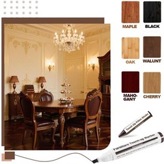 Furniture Floor Scratch Repair Markers and Wax Sticks for 64 Ounce, 6 Colors