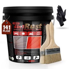 4-in-1 Rust Converter Metal Primer, 141 Fl OZ Red Rust Inhibitor Paint for M…