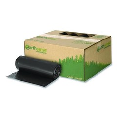 Earthsense Can Liners, 45 gal, 40″ x 46″, Black, 10 Bags/Roll, 10 Rolls/Carton