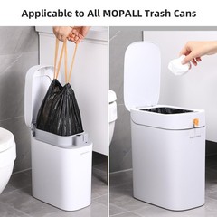 MOPALL Small Drawstring Trash Bag,Easy to Tear and Pack,4 Gallon Garbage Bags…