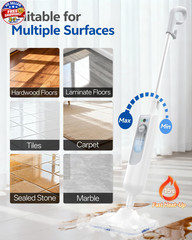 F2 Steam Mop,12-in-1 Handheld Steam Cleaner,Powerful Detachable Steam Mop for Fl