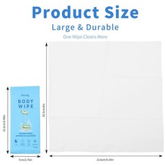40 Pcs Body Wipes Individually 1 Count (Pack of 40), 40 Pack-Travel Size