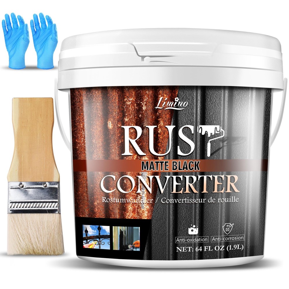 Rust Converter 64 fl. oz – Black Metal Primer & Rust Remover for Cars