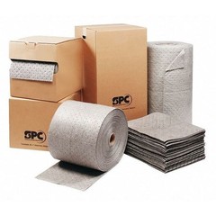 Brady Mro15-Dp Sorbent Roll, 24 Gal, 15 In X 150 Ft, Universal, Gray,