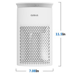Azeus C8 True HEPA Air Purifier, 5-Stage Filtration, 360° Air Intake, Ultra