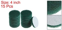 15pcs Drill Power Brush 4″ Tile Scrubber Scouring Pads 180-240 Grit