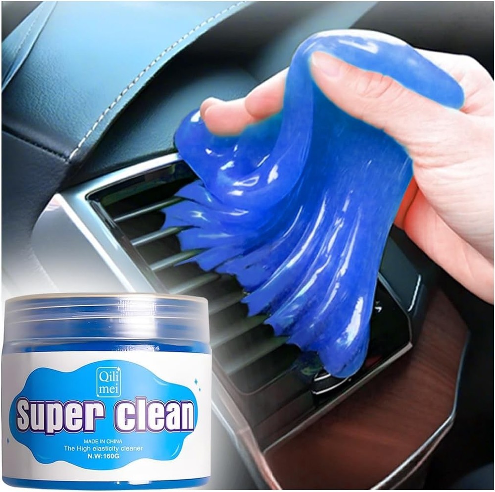 Cleaning Gel, Reusable Vehicle Air Vent Crevice Detailing Putty, A Color: Blue