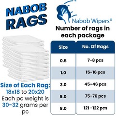 Nabob Wipers New Lint Free Cloth (225 Pack) – 100% Cotton Cleaning Rags Exact…