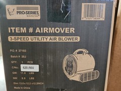 Airmover Air Blower Fan 3 Speed 900 CFM Carpet Floor Dryer Utility Fan 1/3HP